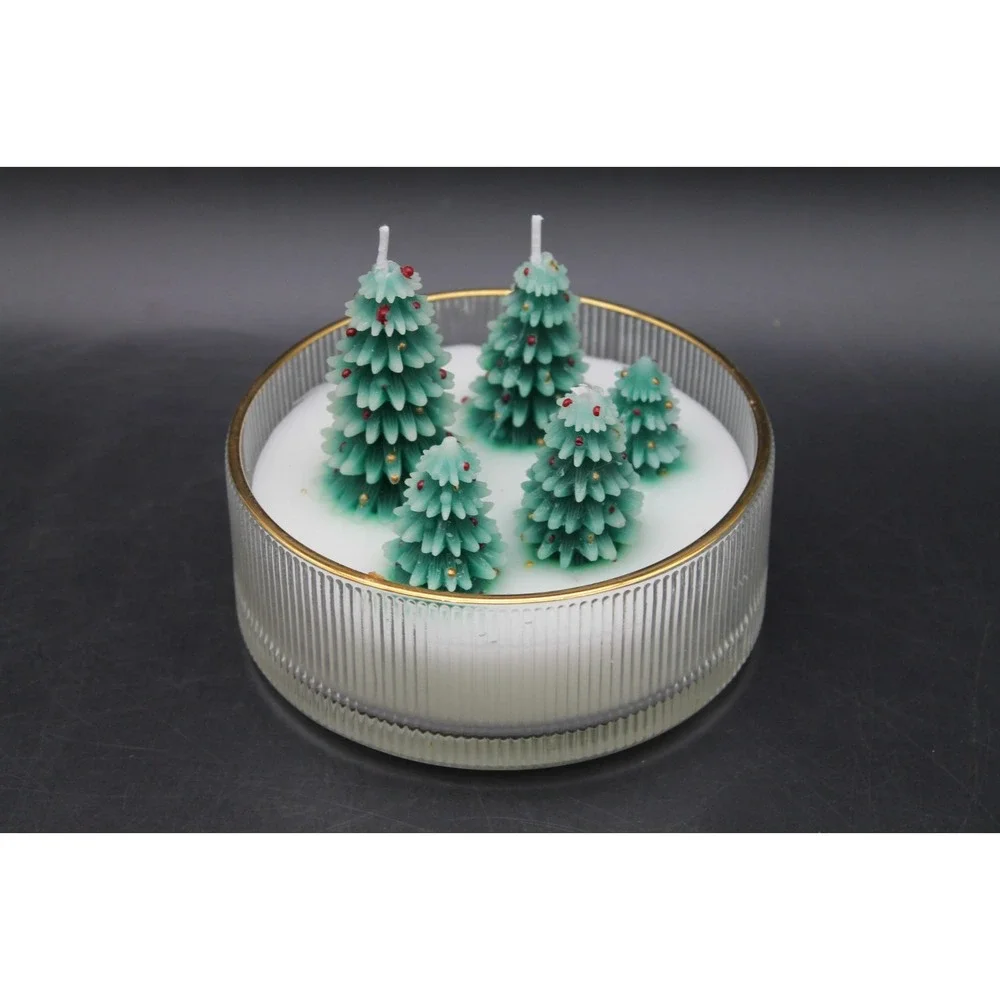 Holiday Christmas Tree Candle Winter Forest 10.6 Oz Decorative Evergreen New